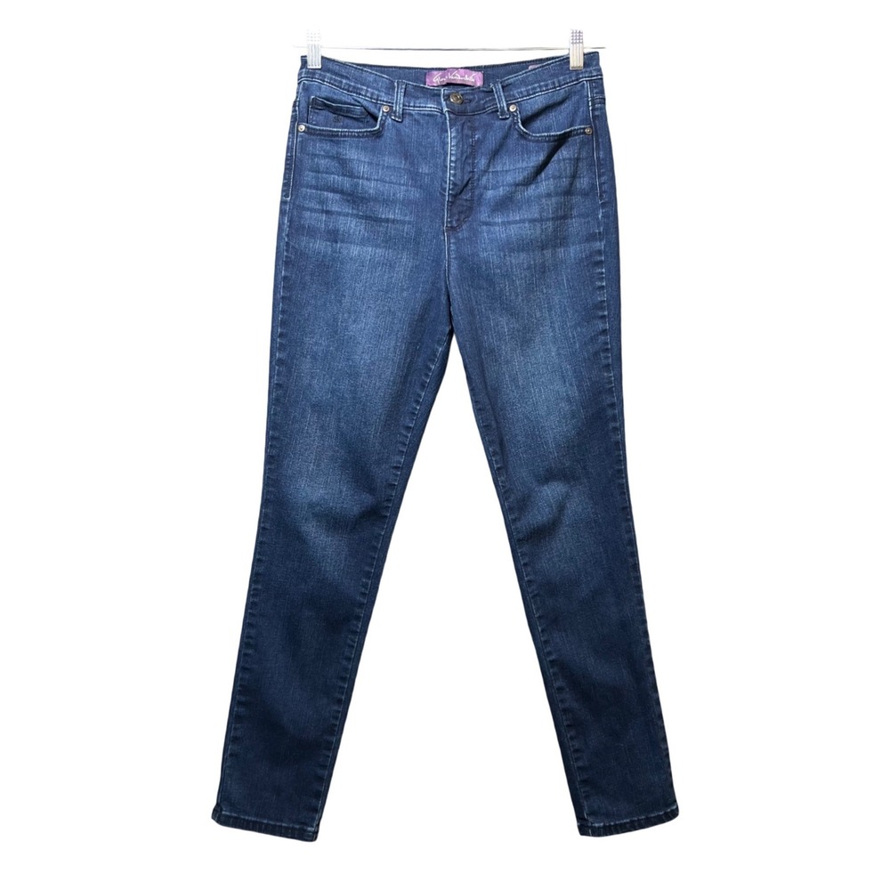 Gloria Vanderbilt Amanda Skinny Jeans Dark Wash Blue High Rise Denim Womens 10